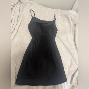 black satin mini urban outfitters dress